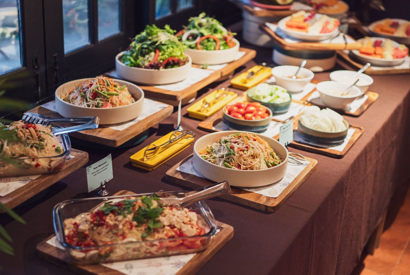 Buffet line at a Deck function