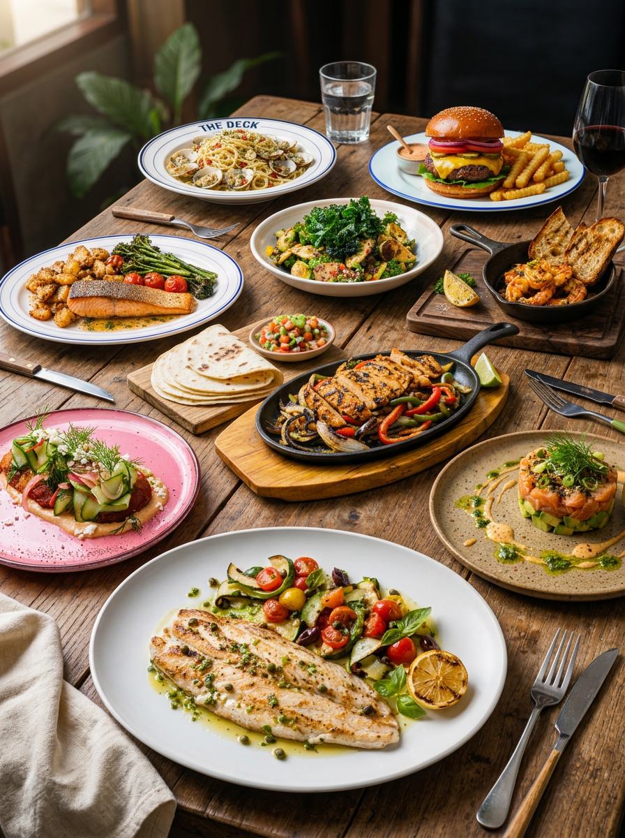Lunch and dinner at The Deck