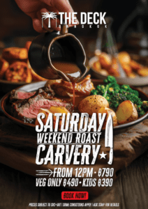 Weekend roast carvery promotion at The Deck Bangkok starting from 790 THB.