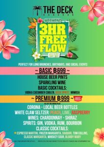 Weekend Free Flow, The Deck Bkk